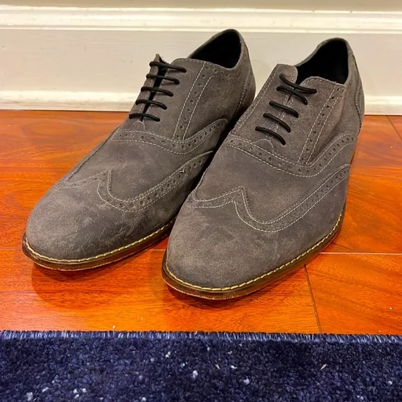 Cole Haan Grey Suede Wingtips (Men’s 12) - Picture 2 of 6